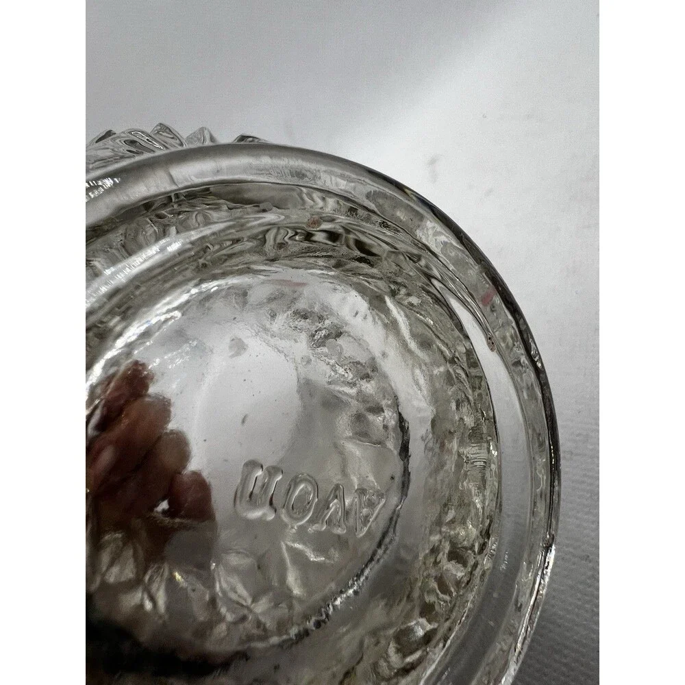 Avon Crystal Cut Glass Round Ball Shape Vase 4” Rose Bowl Sphere Globe Leaded